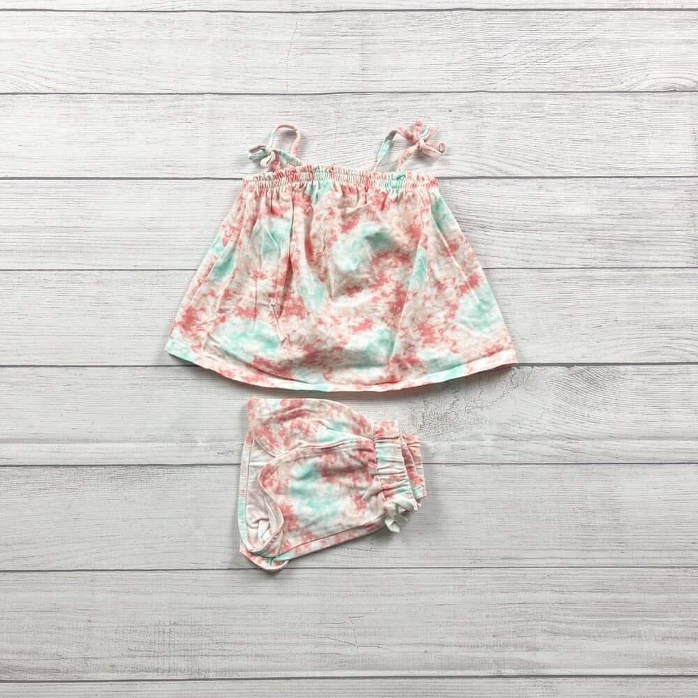 Tommy Bahama Toddler Girls Tie Dye Sleeveless Top Shorts Set Outfit 18-24 Months